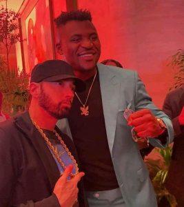 Le rappeur Eminem et Francis Ngannou (c) Dr